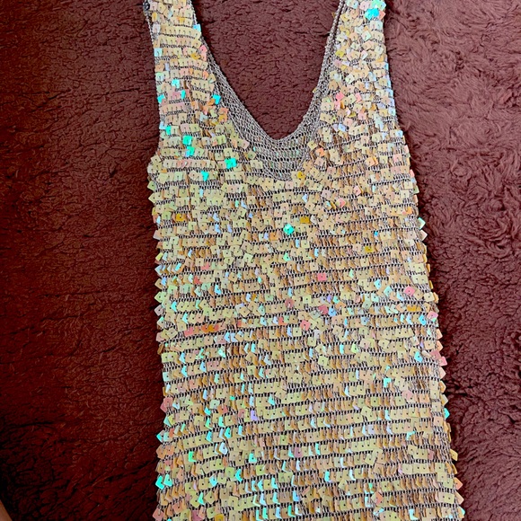 Party Peach knitted sequenced top - Picture 5 of 5